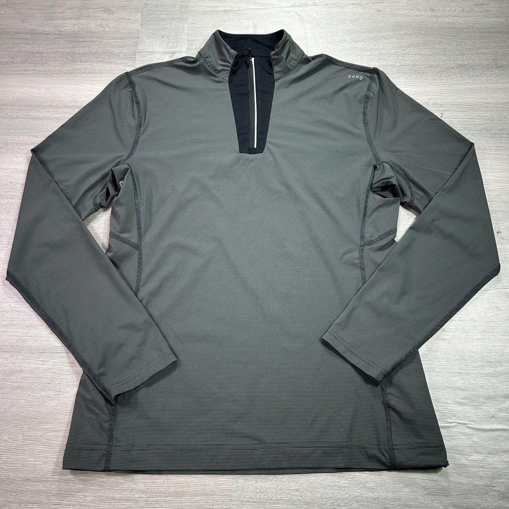 SODO Sweater Mens Medium Gray Quarter Zip Athletic Pullover Nylon‎ Stretch